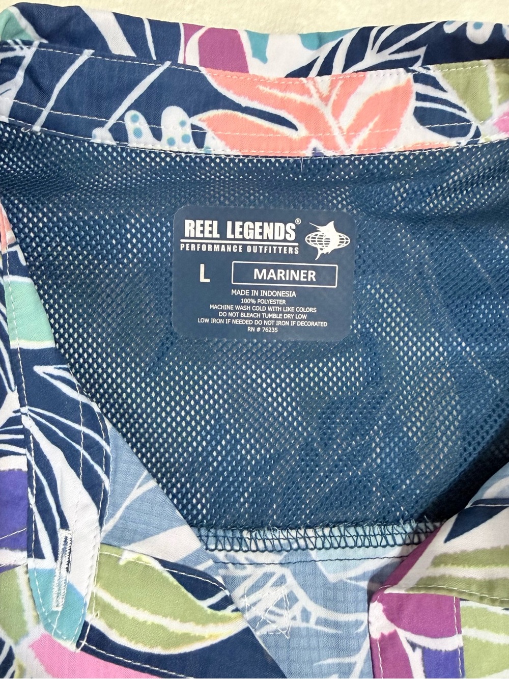 Reel Legends:Sleeveless Tropical Button-DownShirt - Size L - NWT - Picture 15 of 15